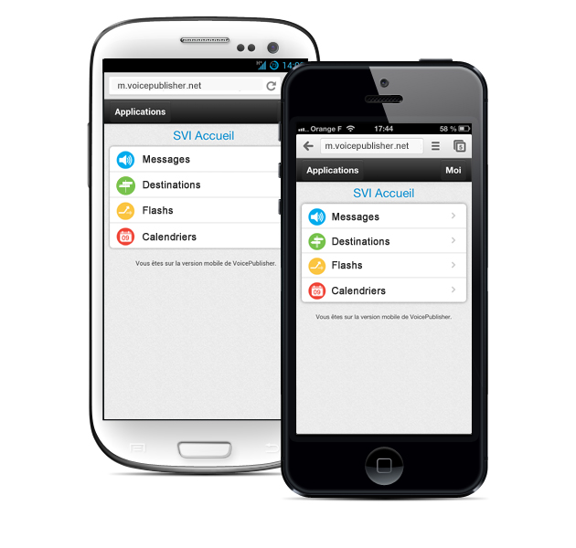 Admin de VoicePublisher disponible sur Mobile