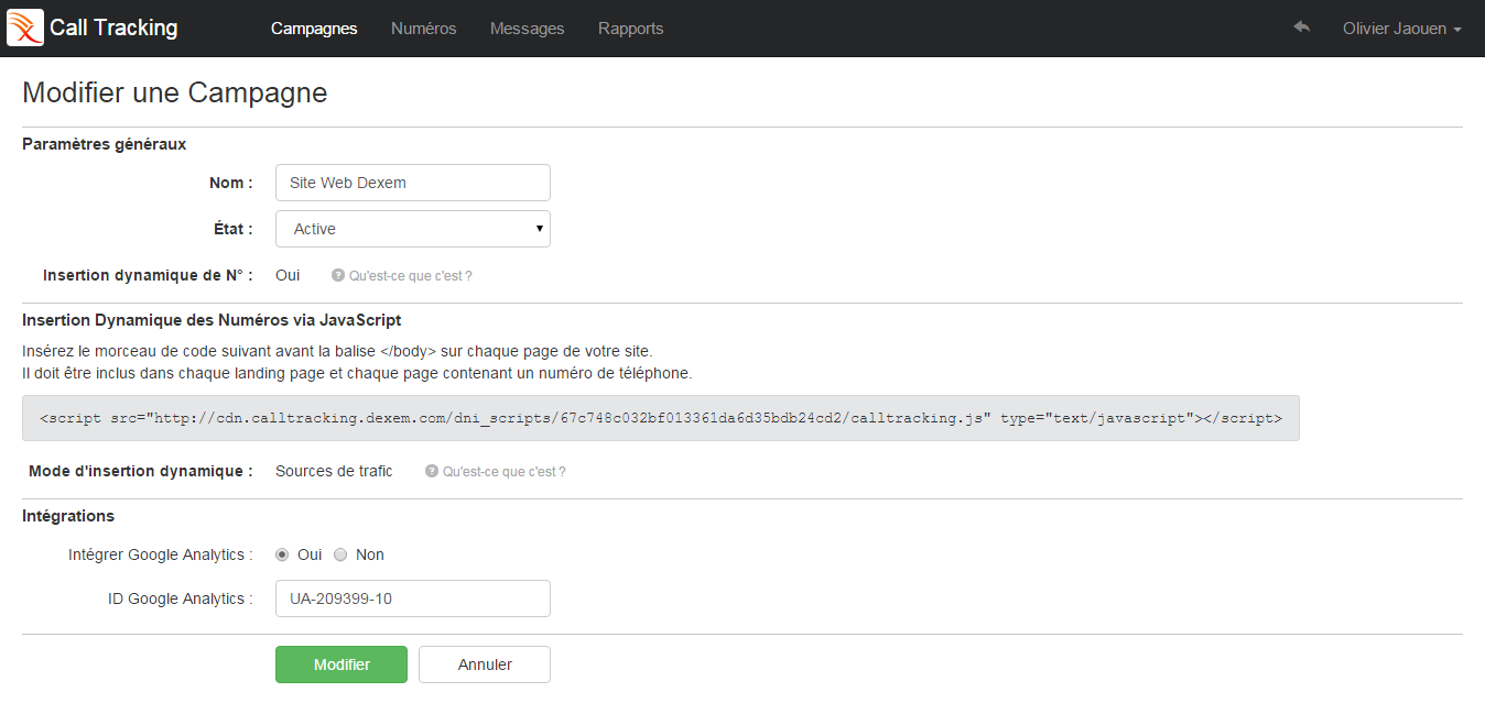 Configurer-ID-Analytics