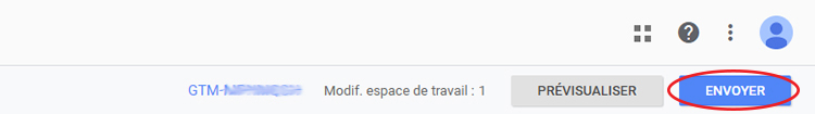 Envoi de la balise Google Tag Manager