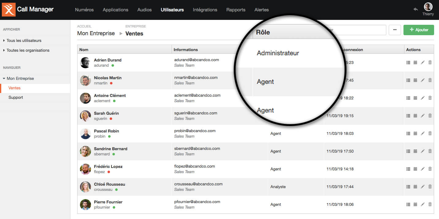 call manager episode 2 roles utilisateurs
