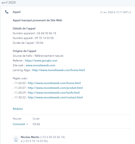 Donnees-d-activite-envoyees-call-tracking