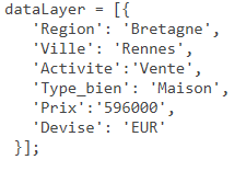 Exemple de dataLayers