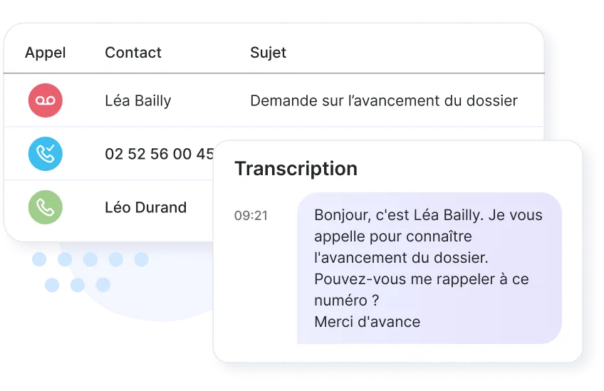 Transcription des messages vocaux avec Dexem AI